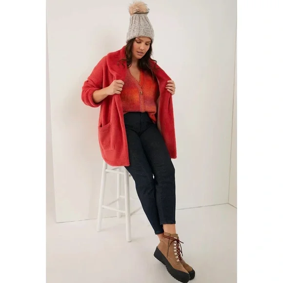 Anthropologie Sanctuary Elena Plush Shawl Jacket - in Medium Pink - NWT - SZ XL - Picture 7 of 13